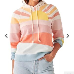 Faherty Seamed Colorblock Sunset Sweatshirt